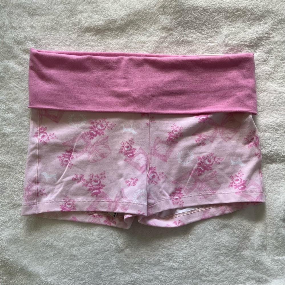 PINK x LoveShackFancy mini shorts